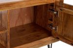 Komoda drewniana RTV Retro look drewno akacjowe - Item International 4