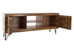 Komoda drewniana RTV Retro look drewno akacjowe - Item International 3