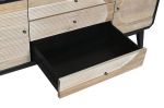 Komoda drewniana RTV Retro round czarna - Item International 4