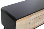 Komoda drewniana RTV Retro round czarna - Item International 5