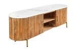 Komoda drewniana RTV Tres Chic marmurowy blat 140 cm - Invicta Interior 3