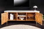 Komoda drewniana RTV Tres Chic marmurowy blat 140 cm - Invicta Interior 5