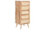 Komoda drewniana Rubberwood słupek  - Item International 2