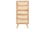 Komoda drewniana Rubberwood słupek  - Item International 1