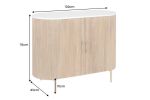 Komoda drewniana Tres Chic marmurowy blat 102 cm - Invicta Interior 11