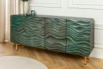 Komoda drewniana Wave Lagoon 160 cm drewno mango turkusowa  - Item International 1