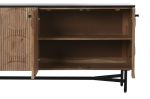 Komoda drewniana Wave z marmurowym blatem - Item International 4