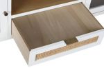 Komoda drewniana Windows biała z plecionką wiedeńską RTV - Item International 8