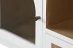 Komoda drewniana Windows biała z plecionką wiedeńską RTV - Item International 6