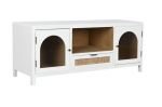 Komoda drewniana Windows biała z plecionką wiedeńską RTV - Item International 2