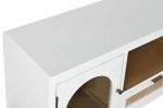 Komoda drewniana Windows biała z plecionką wiedeńską RTV - Item International 10