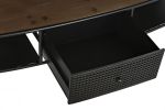 Komoda Fashion Bottle czarna RTV pod TV z plecionką wiedeńską - Item International 3