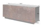 Komoda Fluid 175 cm brązowa z drewna akacjowego  - Invicta Interior 11