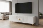 Komoda Golden Sunset drewniana mango biała RTV pod TV 180 cm  - Invicta Interior 2