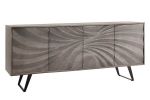 Komoda Hurricane drewno akacjowe szara 175 cm  - Invicta Interior 2