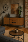 Komoda industrialna Vintage z plecionką wiedeńską  - J-Line 2