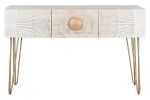 Komoda konsola Golden Sunset drewniana mango biała - Item International 1