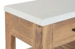 Komoda kuchenna wyspa Santorini wood drewniana biała 6
