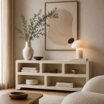 Komoda Naluno w stylu Japandi kremowa 140 cm - Light & Living 2
