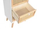 Komoda rattanowa biała szafka nocna 3 szuflady - Item International 5