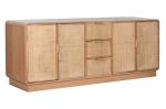 Komoda rattanowa Modern Lounge z drewna dębowego 180 cm 2