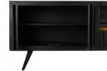 Komoda rattanowa RTV pod TV Modern drewno mango 4