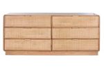 Komoda rattanowa z szufladami Modern Lounge z drewna dębowego - Item International 1