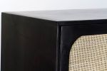 Komoda Retro rattanowa drewno mango Squares czarna - Item International 5