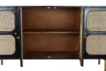 Komoda Retro rattanowa drewno mango Squares czarna - Item International 3