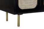 Komoda Retro rattanowa drewno mango Squares czarna - Item International 6