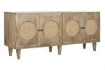 Komoda Retro rattanowa drewno mango Wheels - Item International 2