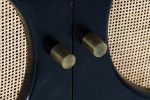 Komoda Retro rattanowa drewno mango Wheels czarna  - Item International 6