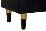 Komoda Retro rattanowa drewno mango Wheels czarna  - Item International 8