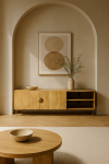 Komoda RTV pod TV Golden Sunset drewniana mango brązowa - Item International 3
