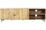 Komoda RTV pod TV Golden Sunset drewniana mango brązowa - Item International 1