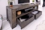 Komoda RTV pod TV Iron Craft drewniana mango szara - Invicta Interior 5