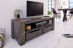 Komoda RTV pod TV Iron Craft drewniana mango szara - Invicta Interior 4