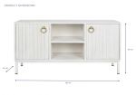 Komoda RTV White Riviera z drewna mango - Item International 9