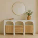 Komoda Santorini wood drewniana biała 160 cm - Item International 2