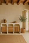 Komoda Santorini wood drewniana biała 160 cm - Item International 6