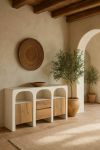Komoda Santorini wood drewniana biała 160 cm - Item International 1