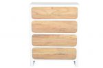 Komoda Santorini wood drewniana biała 4 szuflady - Item International 2