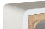 Komoda Santorini wood drewniana witryna biała  10