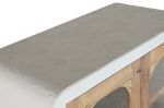 Komoda Santorini wood drewniana witryna biała  9
