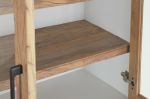 Komoda Santorini wood drewniana witryna biała  6