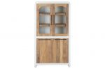 Komoda Santorini wood drewniana witryna biała  1