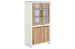 Komoda Santorini wood drewniana witryna biała  3