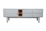 Komoda Simply skandynawska szara RTV pod TV - Item International 1