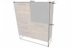 Komoda Straight 120cm drewniana - Invicta Interior 10