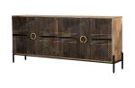 Komoda Sunset Form drewniana mango rzeźbiona - Item International 1
